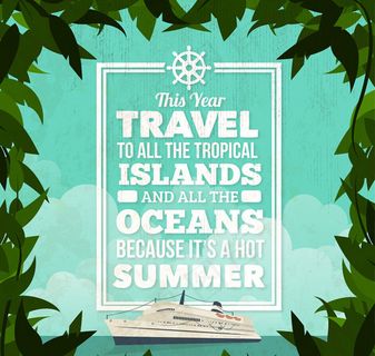 夏季游轮度假海报