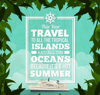 夏季游轮度假海报