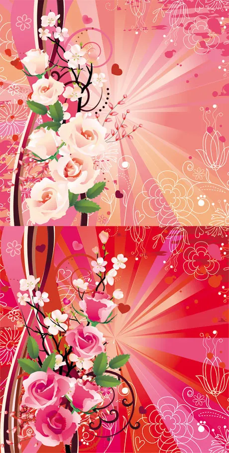 绚丽春日花语1eps,ai矢量模版下载