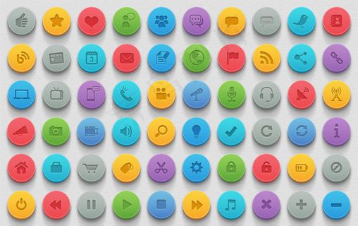 炫彩网络图标,免抠元素