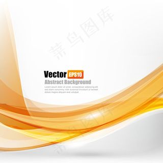 橙色波浪曲线背景