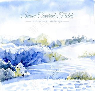 白雪皑皑的田野