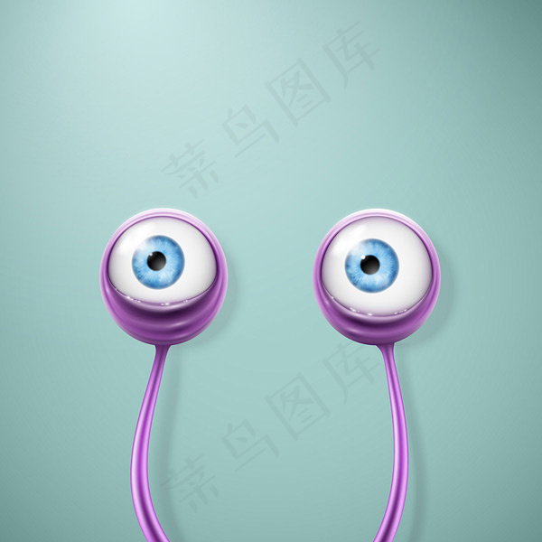 紫色蜗牛眼睛eps,ai矢量模版下载