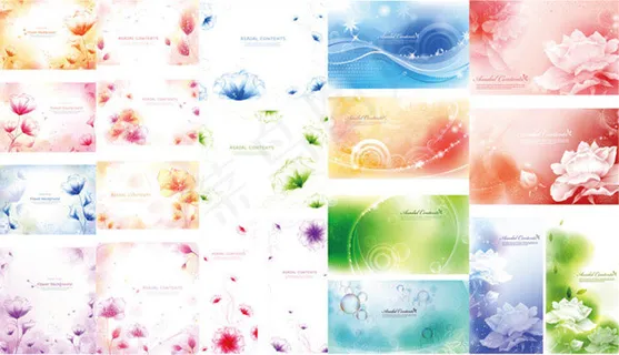 花朵与线条背景