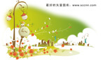 韩国矢量手绘风景插画_11