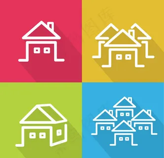 白色房屋标志