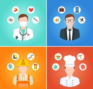 扁平化职业人物