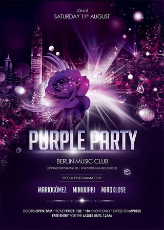 玫瑰花派对海报