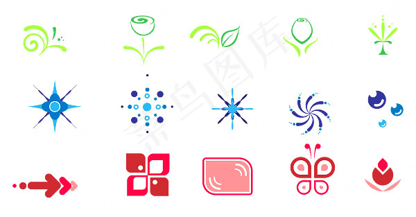 简约图形元素eps,ai矢量模版下载