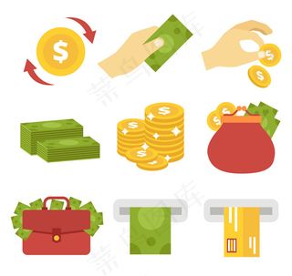 创意金融图标,免抠元素