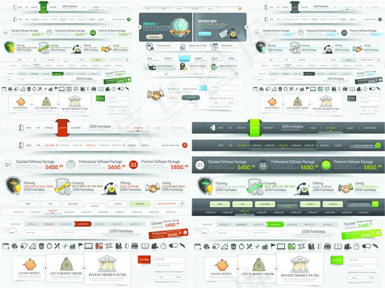 网站登录页面eps,ai矢量模版下载