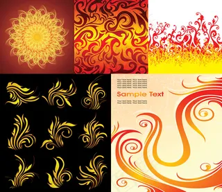 火焰图形背景,背景元素