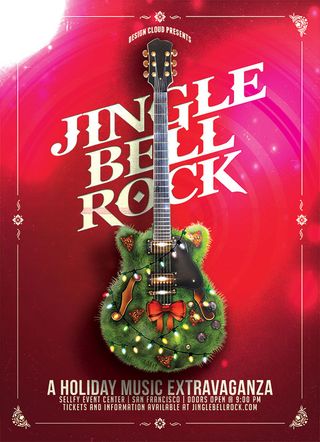 酒吧圣诞音乐海报
