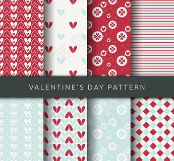 爱心元素无缝背景