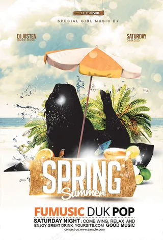 春夏旅游派对海报