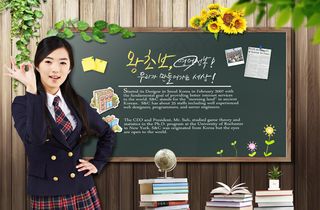 做手势的女学生