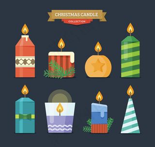 圣诞节花纹蜡烛