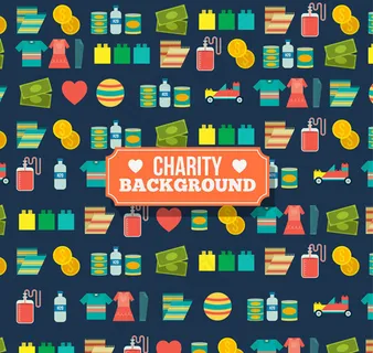 慈善元素无缝背景