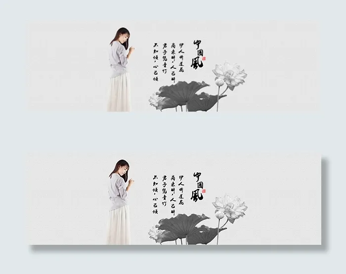 中国风文艺范女装psd模版下载