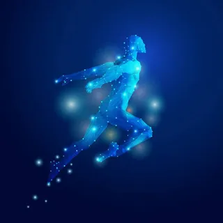 科技感跳跃的人