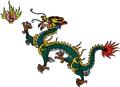 矢量彩色龙纹ai矢量模版下载