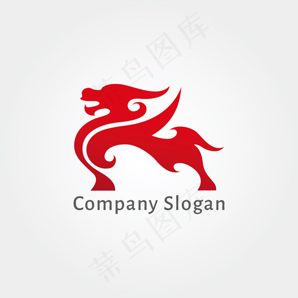 抽象飞马标志eps,ai矢量模版下载