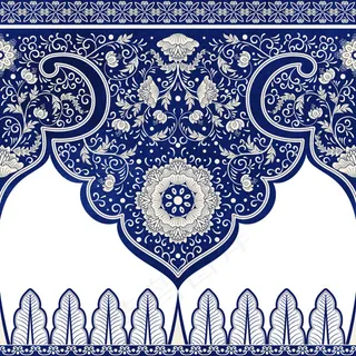 蓝色花纹背景
