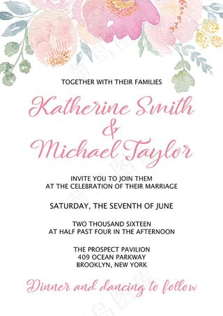 婚礼庆典邀请海报