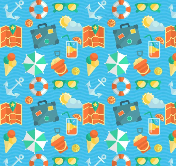 旅行元素背景ai矢量模版下载