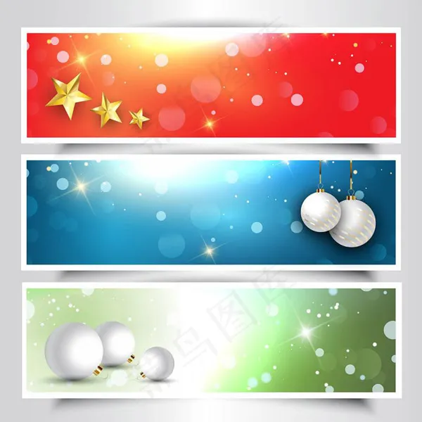 圣诞节BANNER背景eps,ai矢量模版下载