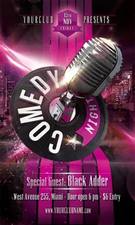 酒吧麦克风海报