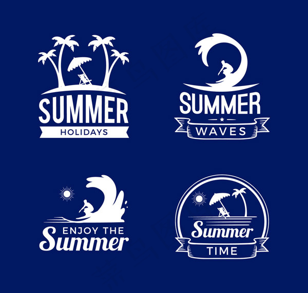 夏季度假标志