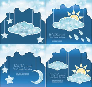 天气图案背景,背景元素