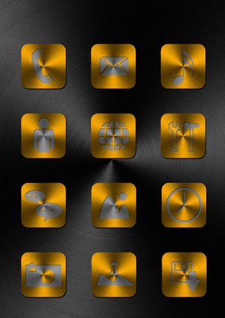 金属质感图标,免抠元素,背景元素