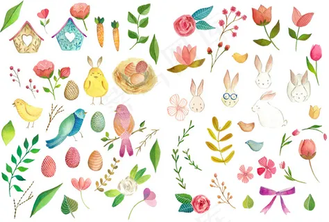 卡通小清新元素,背景元素