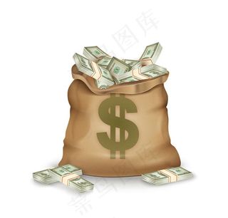 美元符号的钱袋子