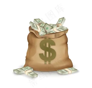 美元符号的钱袋子