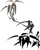 水墨画-竹子图ai矢量模版下载
