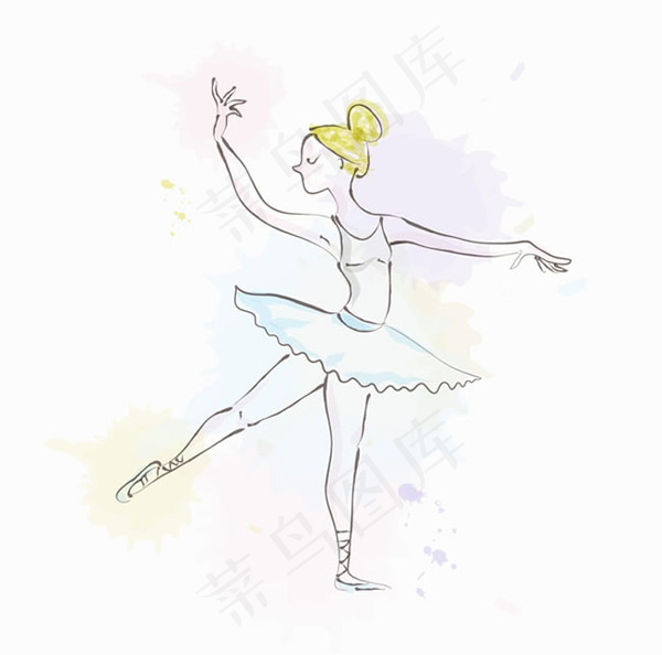 芭蕾舞矢量图