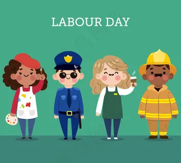 可爱劳动节人物