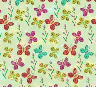 蝴蝶和花草背景