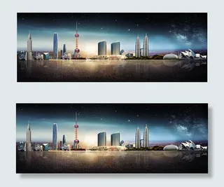 著名建筑城市背景