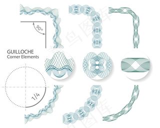 证书对称花纹边框