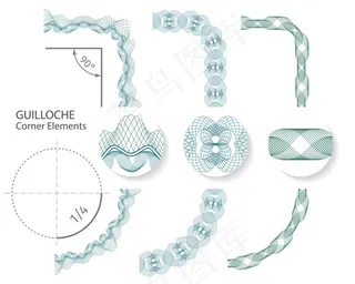 证书对称花纹边框