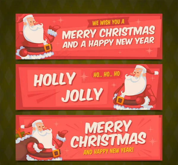 圣诞老人bannerai矢量模版下载