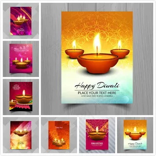 排灯节海报矢量