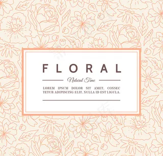 优雅花卉邀请卡