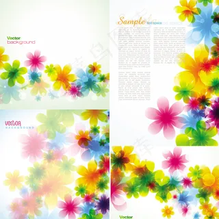 梦幻花卉背景,背景元素