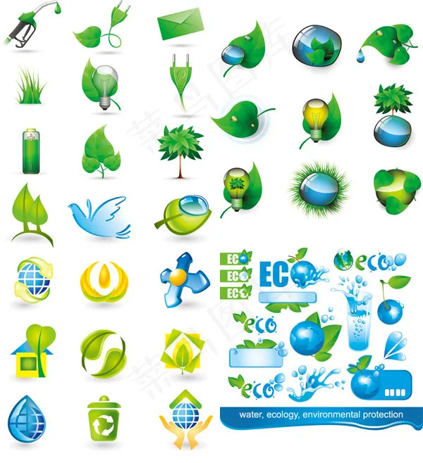 水滴地球图标,免抠元素eps,ai矢量模版下载