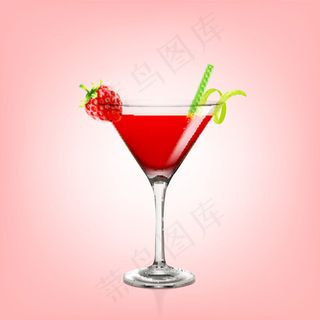 红色鸡尾酒